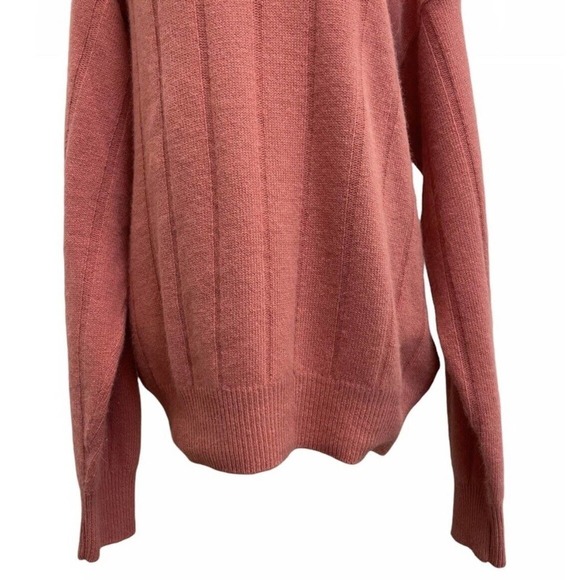 Montrer Italian Wool Angora Dusty Pink Knit Pullover Turtleneck Sweater - Picture 4 of 14